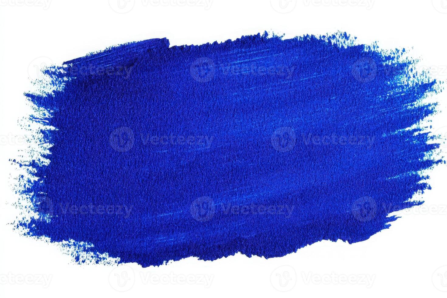 A bold stroke of blue paint demonstrates a rich hue and smooth texture against a stark white background. The vibrant color stands out, inviting viewers to explore its depth and artistry. photo