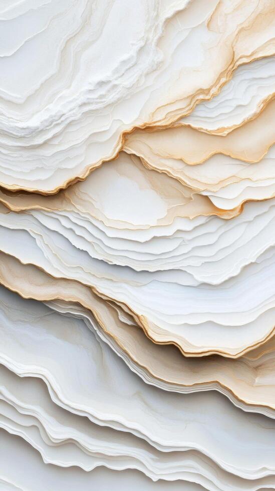 Layered Abstract Landscape in Soft Beige and White Tones photo