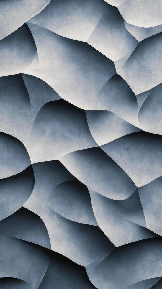 Abstract Geometric Shapes in Shades of Blue and Grey. A Stunning Modern Design for Walls and Interiors. photo