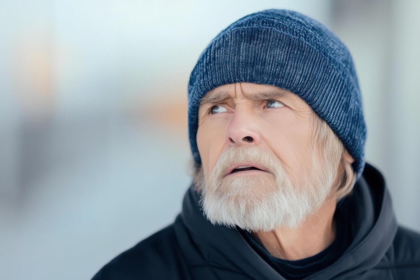 of a Senior Man in Winter Gear photo