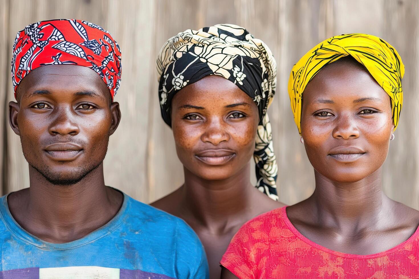 Three People United in Culture and Tradition photo