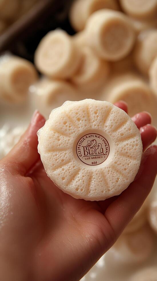 Exquisitely Crafted Round Soap for Gentle Cleansing and Luxurious Spa Experience photo