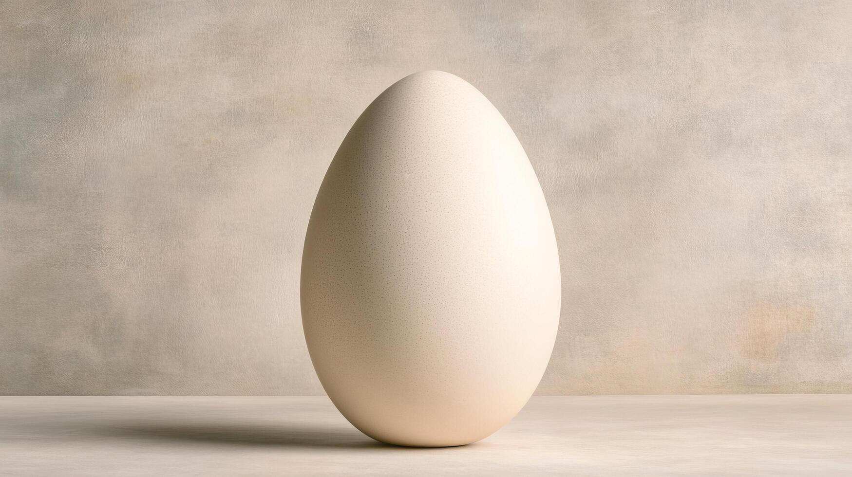 A Single, Pristine Egg A Minimalist Still Life Masterpiece photo