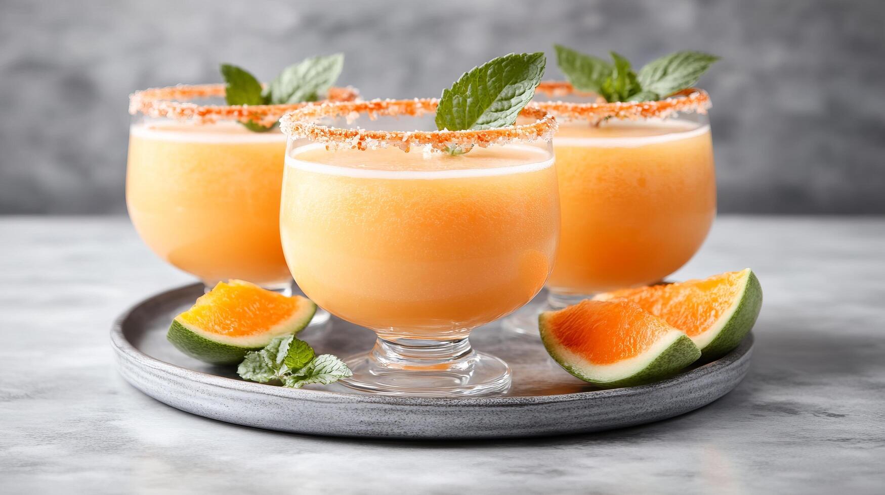 A Refreshing Watermelon Cocktail with a Touch of Summer Delight Perfect for a Summer Day photo