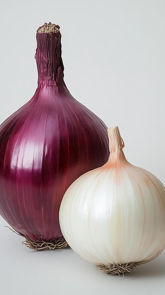 of a Red and White Onion Duo A Culinary Composition of Freshness and Flavor photo