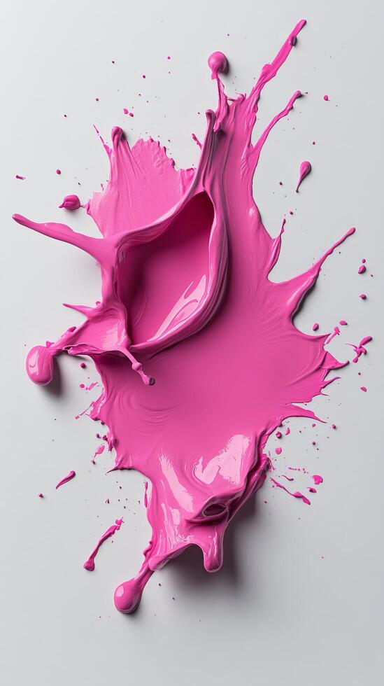 Pink Paint Splash Abstract Dynamic Background. Vibrant Color Texture, Fluid Movement, Creative Design. Bold, Expressive, and Energetic Graphic Resource for Artistic Projects. photo