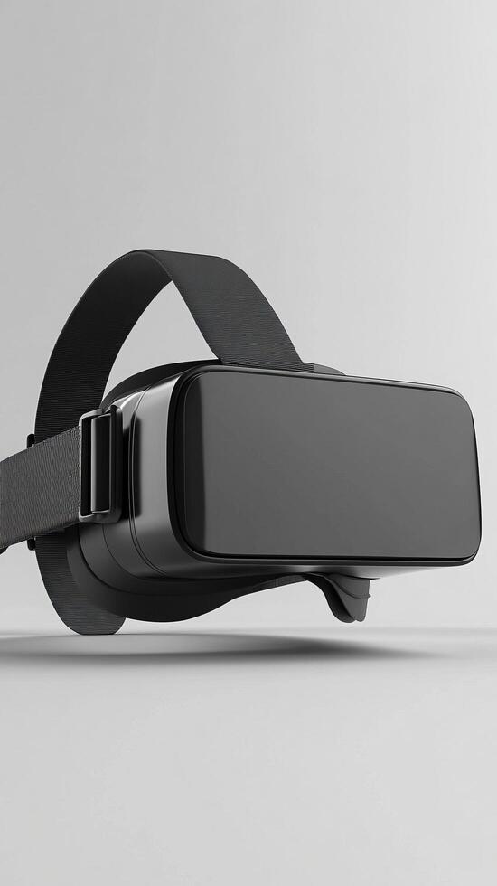 Exploring the Immersive World A Sleek Virtual Reality Headset Design. This image showcases a cutting edge VR headset, a symbol of photo