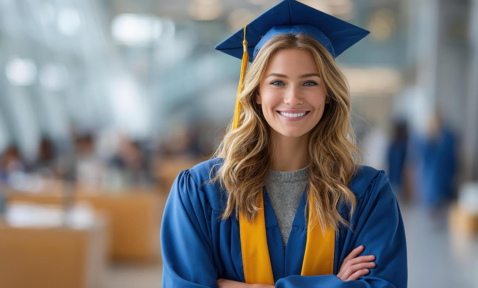 A Portrait of a Happy Graduate Celebrating Education, Success, and the Future. This image captures the joy and accomplishment of a photo