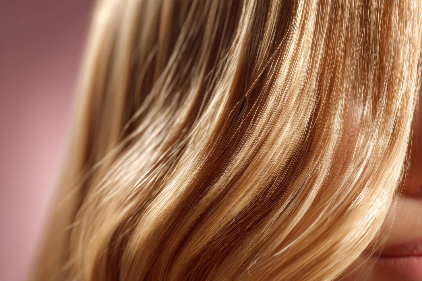 The Allure of Blonde Waves A Captivating Display of Silky, Smooth, and Healthy Hair. Experience the radiant beauty and elegance o photo