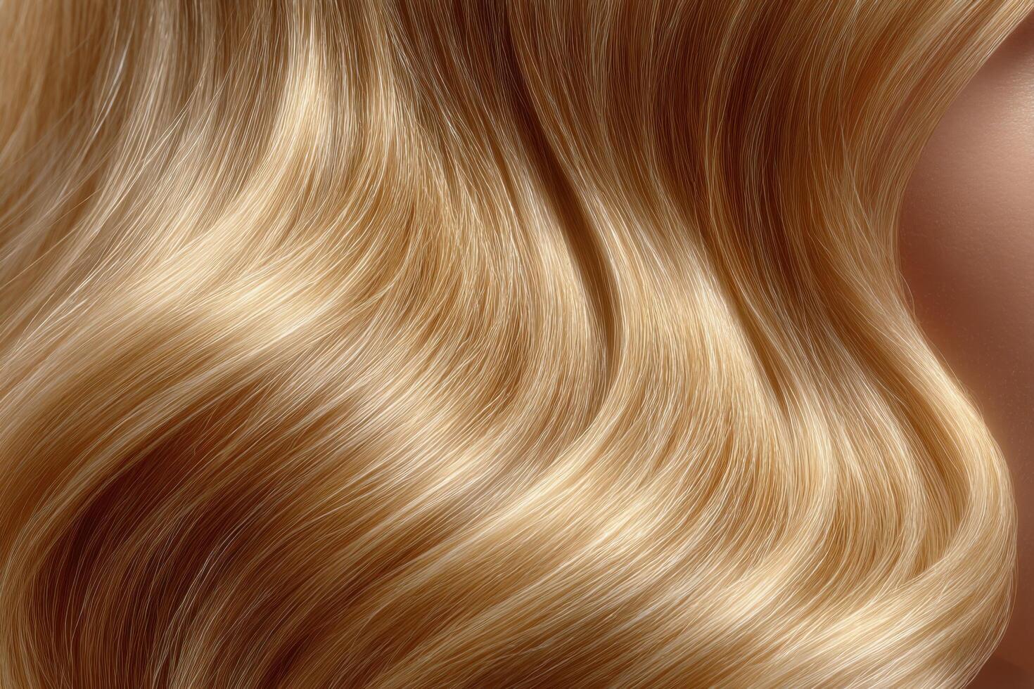 The Allure of Blonde Luxurious, Flowing Hair, Shiny and Smooth, a Symbol of Beauty and Elegance. Perfect for Hair Care, Salon, an photo