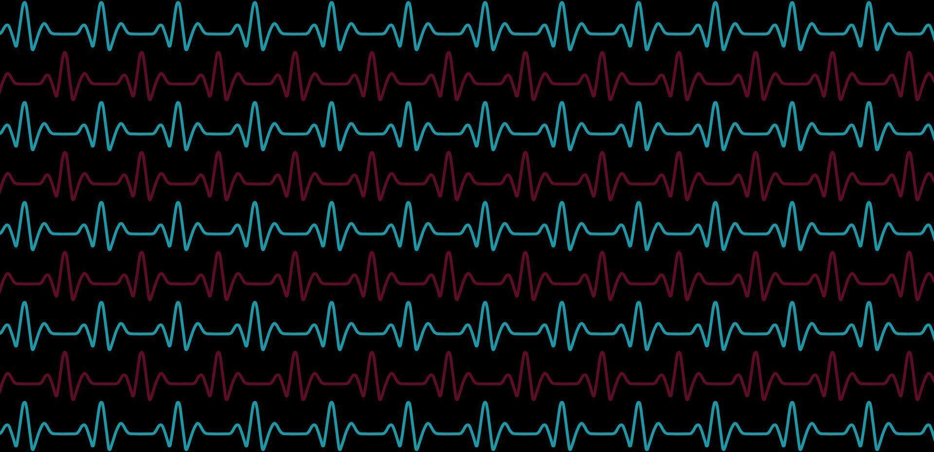 Heart rate graph seamless geometric pattern design vector