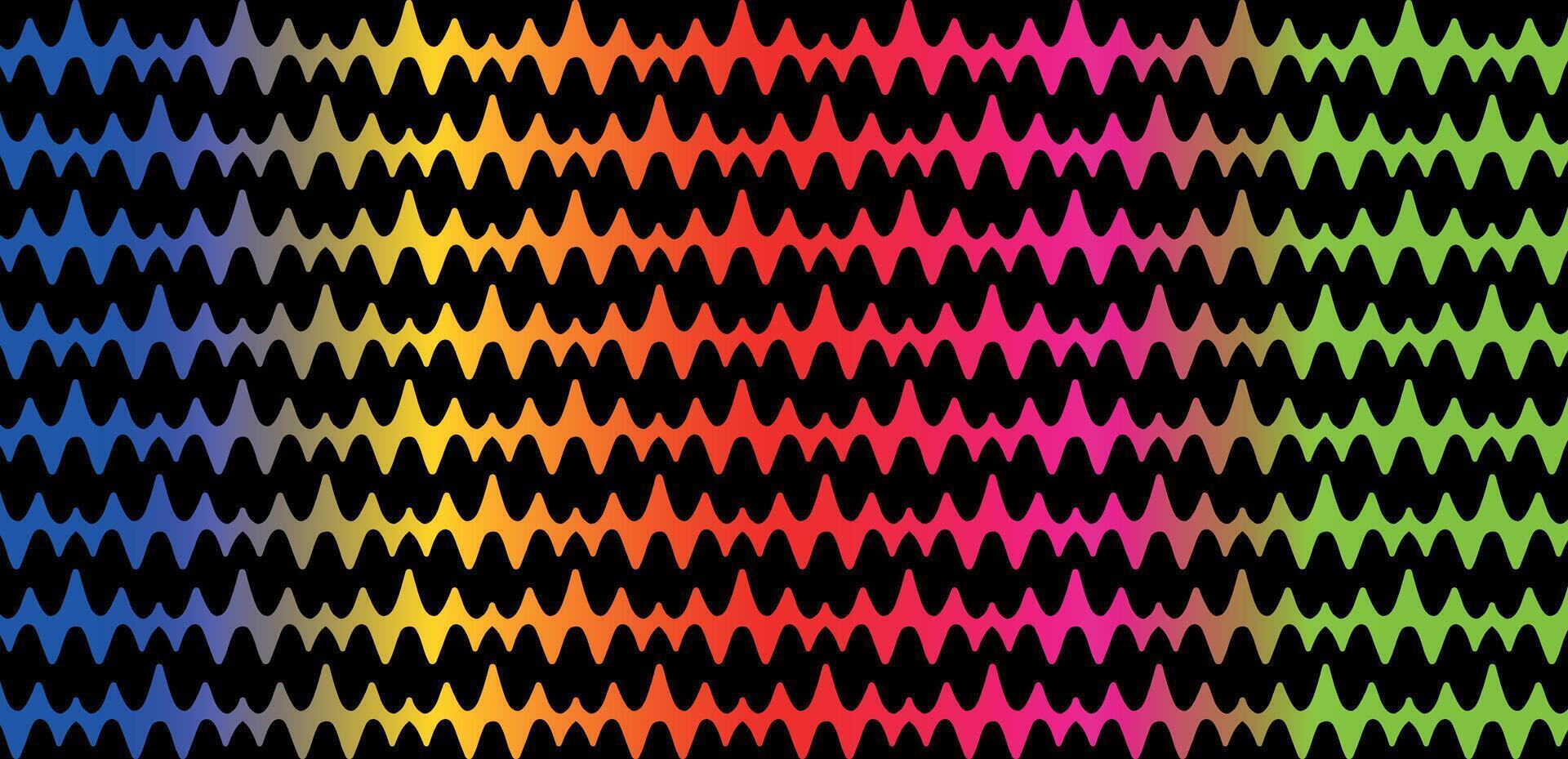 Seamless sound waveform pattern for music players, podcasts, editors, voice messages in social media chats, voice assistant, and dictaphone illustration vector