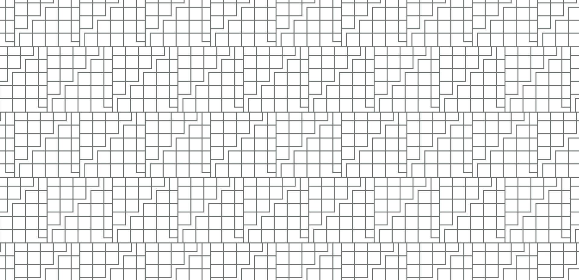 Seamless and minimal geometric black and white line art pattern design vector