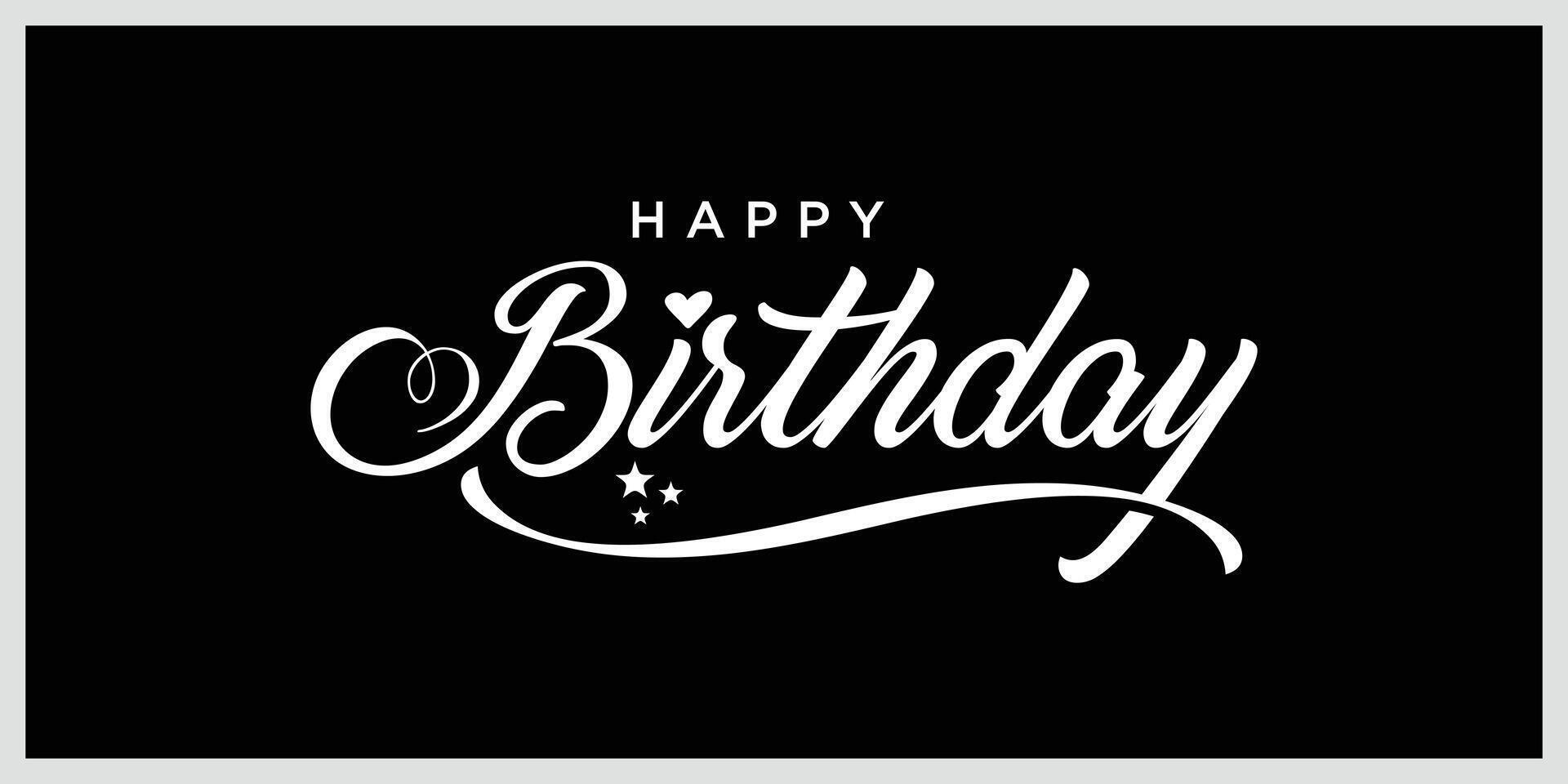 Beautiful Happy Birthday text template. vector