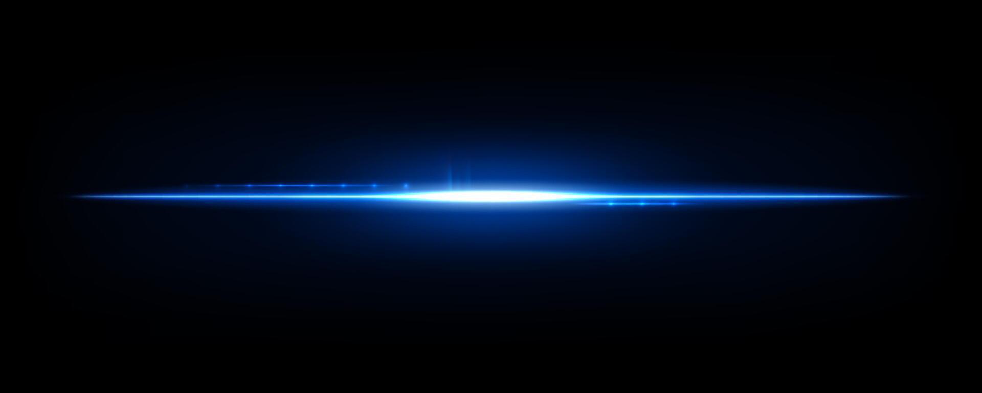 Abstract Blue Shine Blur in Motion Glow Glare. Isolated on Background, Illustration vector