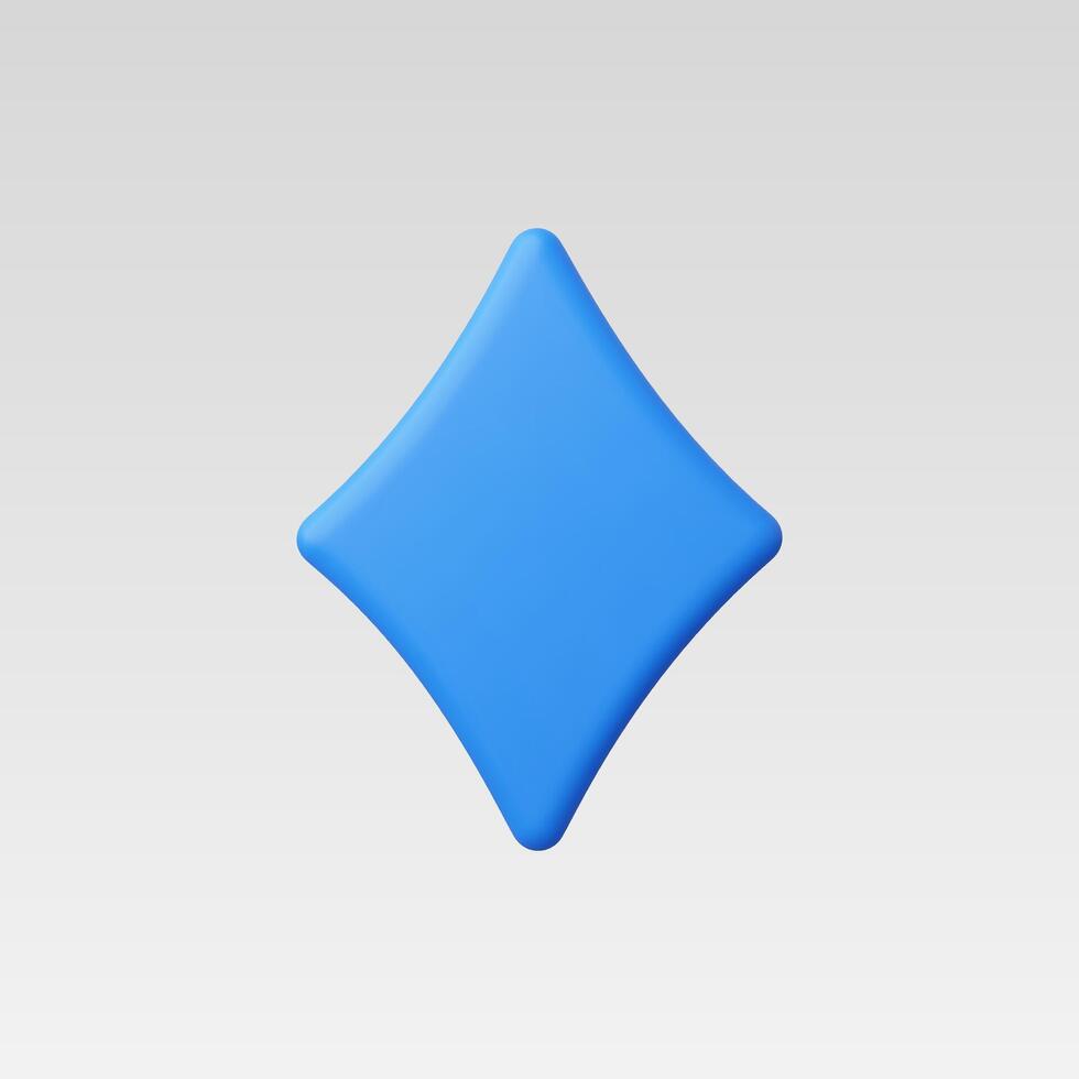 Abstract blue diamond shape on white background vector