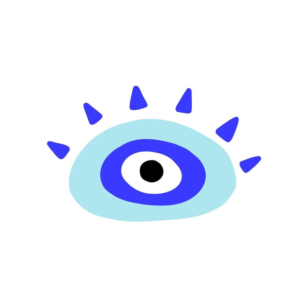 Eye evil turkish bead blue symbol art vector