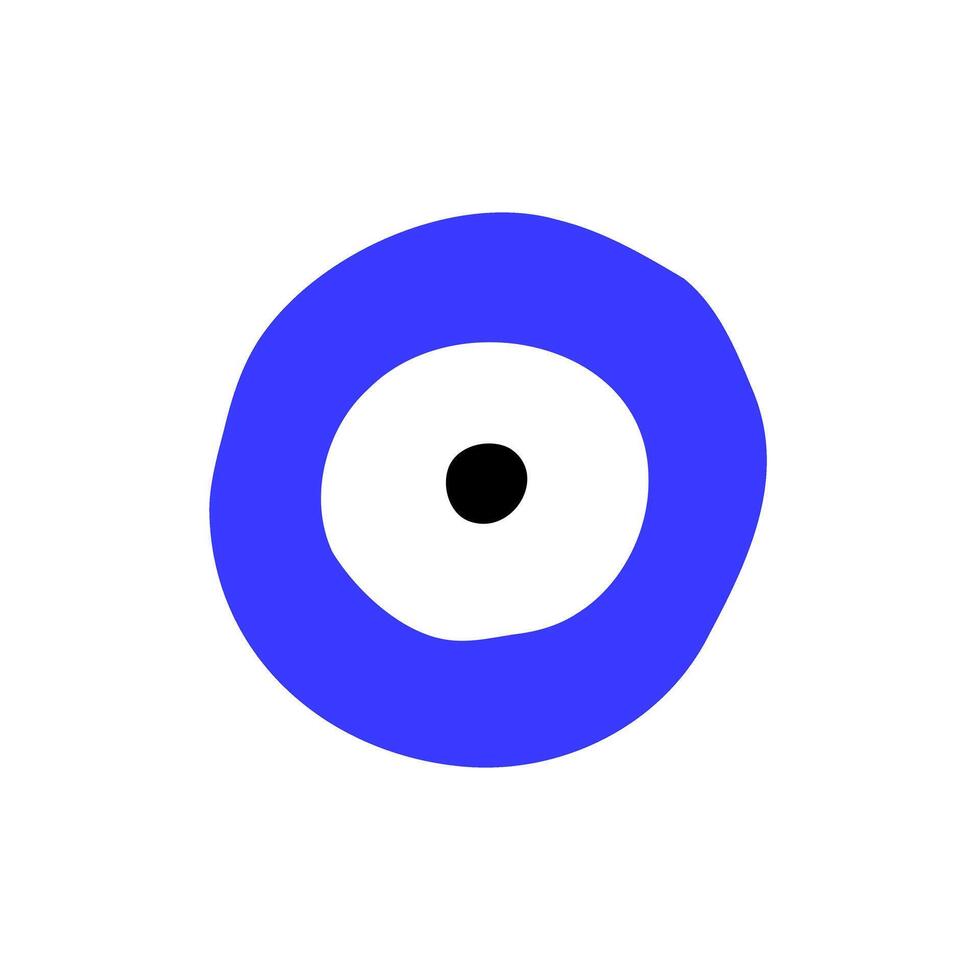 Eye evil turkish bead blue round vector