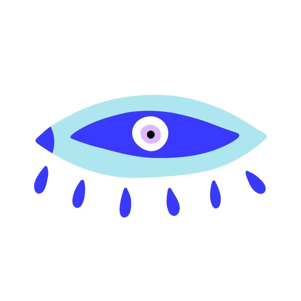 Eye evil turkish bead blue illustration vector