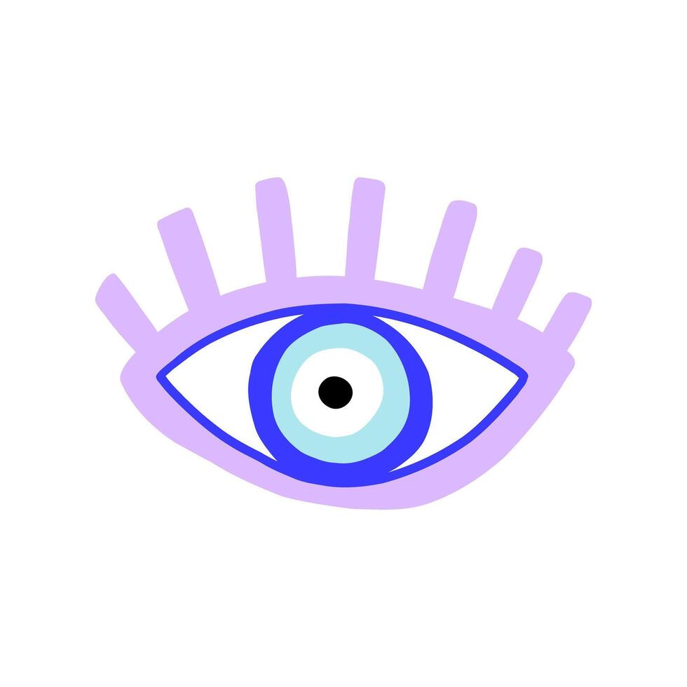 Eye evil turkish bead flat vector