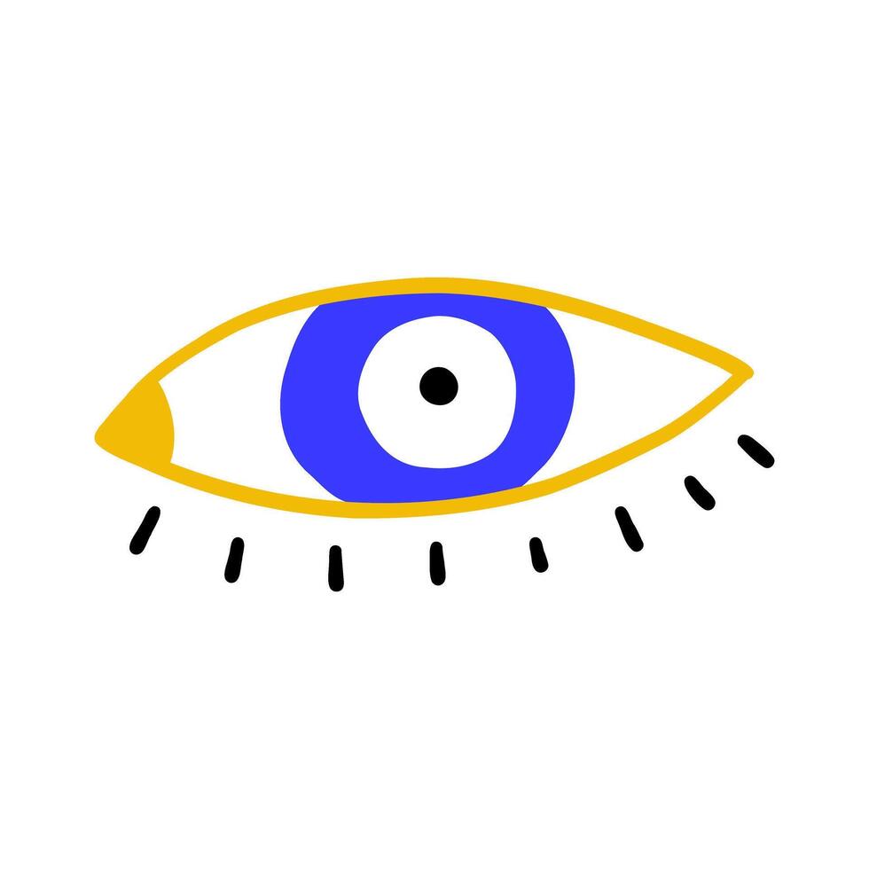 Eye evil turkish bead blue sign vector