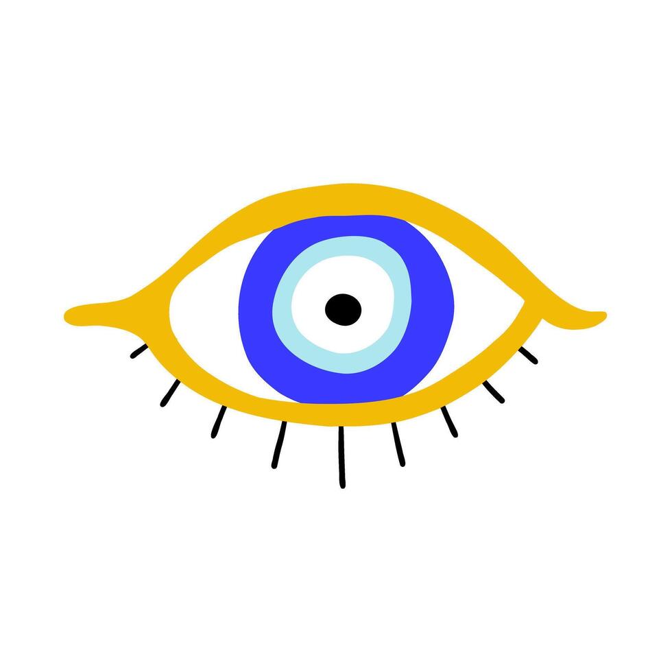 Eye evil turkish bead mystical vector