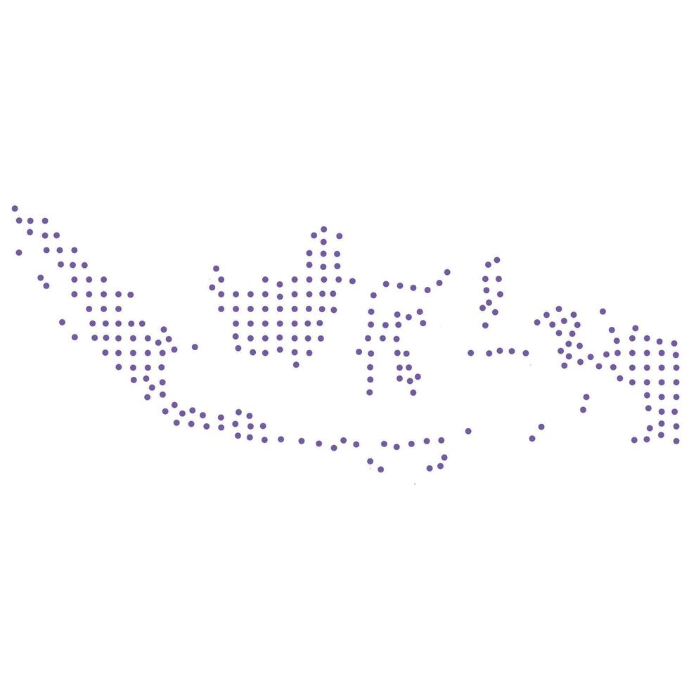 Indonesia map dotted pattern design purple circle vector