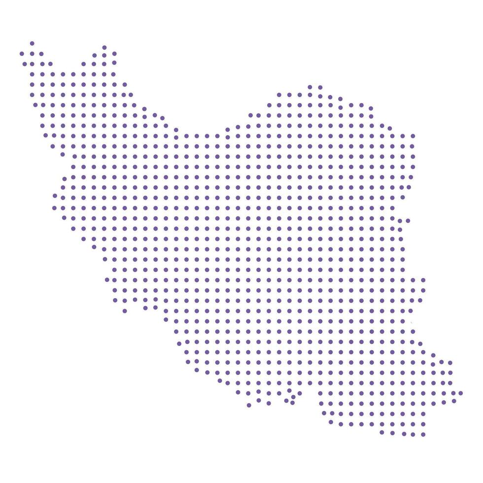 Iran map dotted pattern design purple circle vector