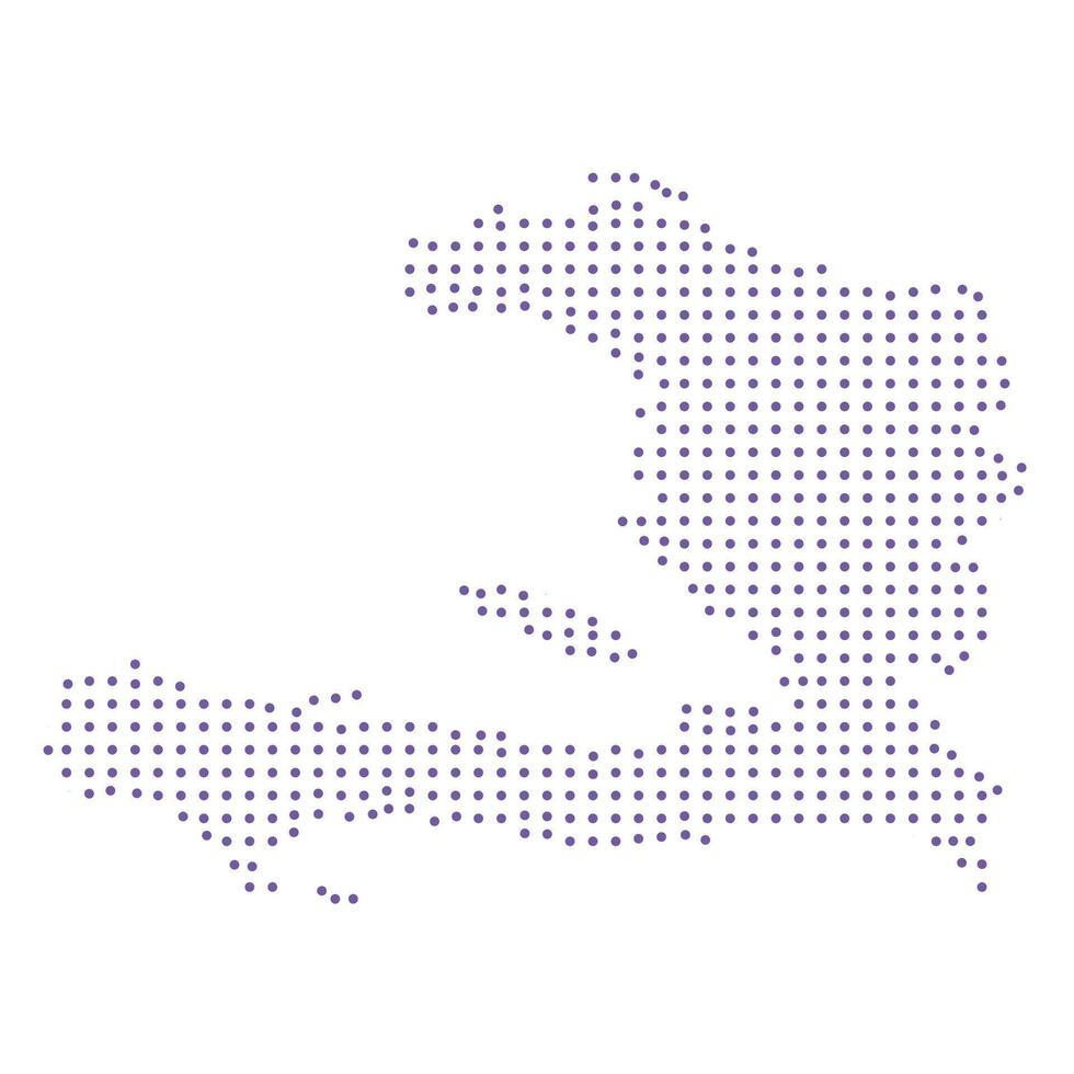 Haiti map dotted pattern design purple circle vector