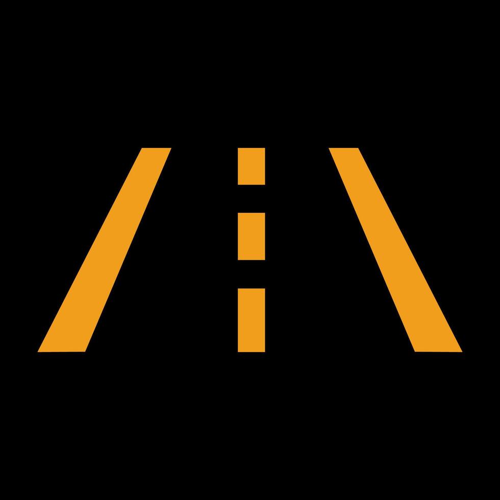 Lane Assist simple sign of car dashboard engine light sign alert vector