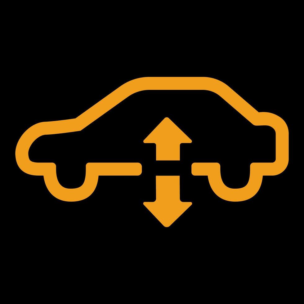 Air Suspension simple sign of car dashboard engine light sign alert vector