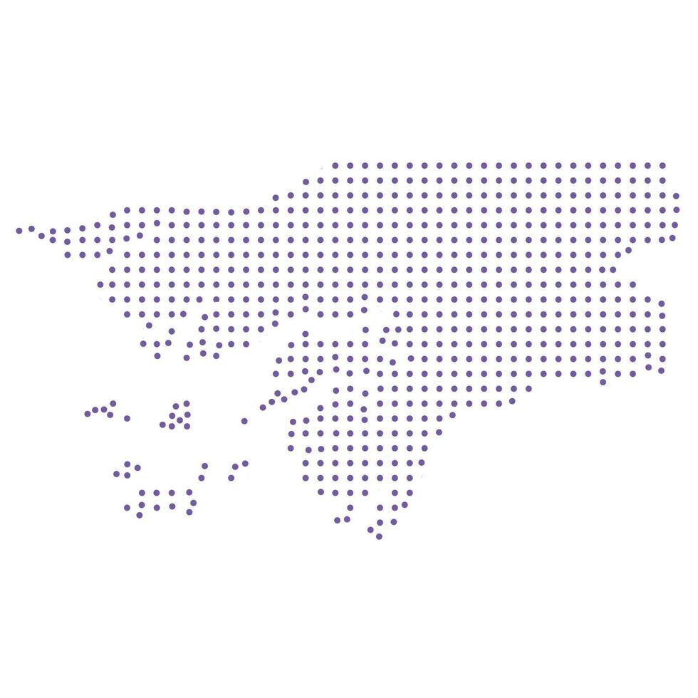 Guinea Bissau map dotted pattern design purple circle vector