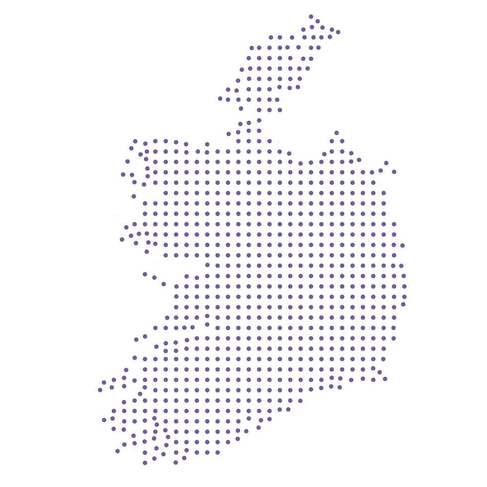 Ireland map dotted pattern design purple circle vector
