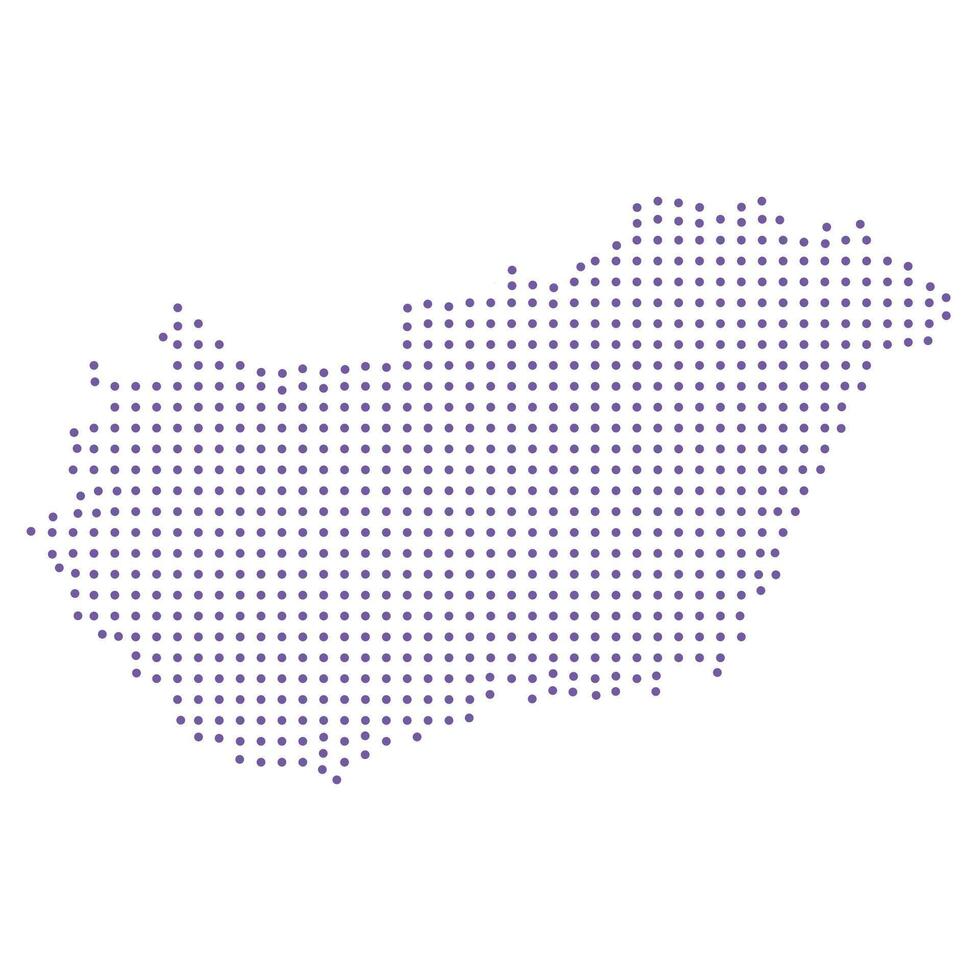 Hungary map dotted pattern design purple circle vector