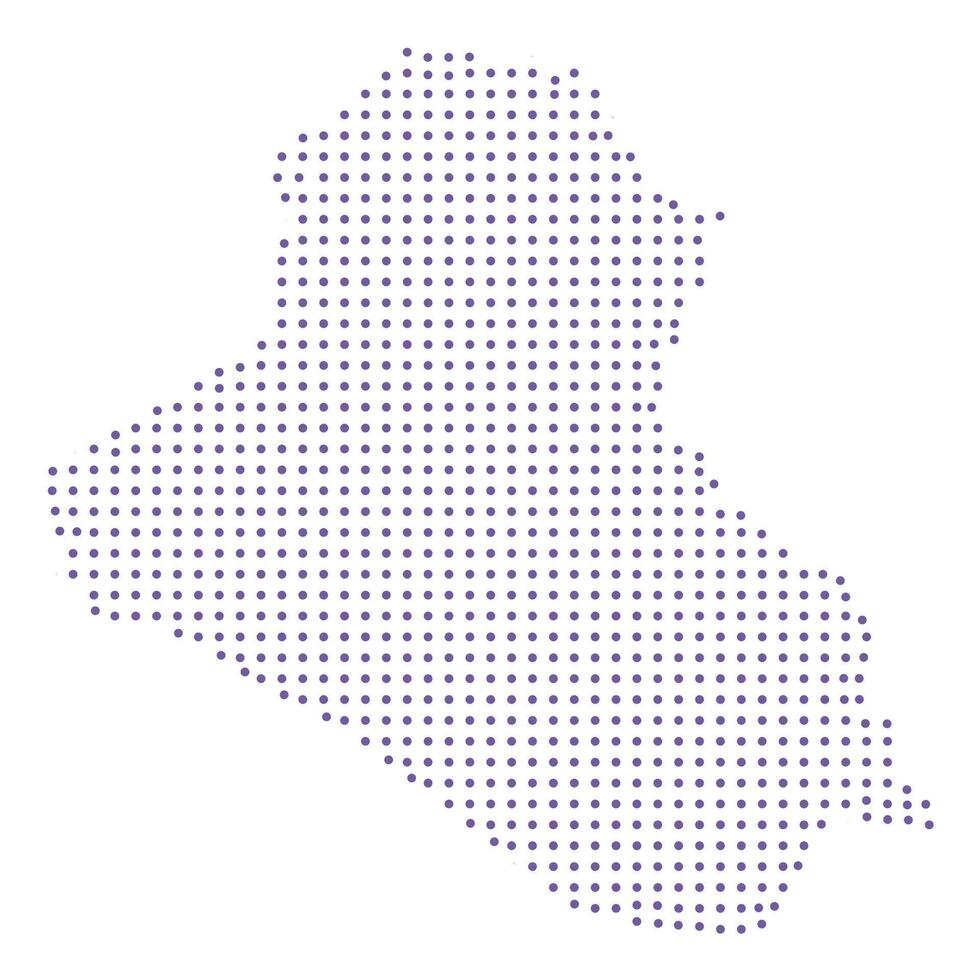 Iraq map dotted pattern design purple circle vector