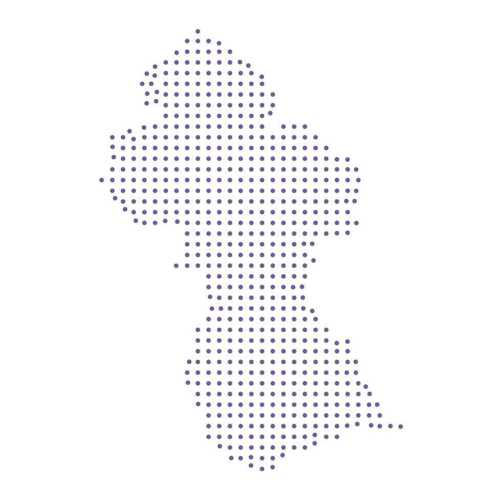 Guyana map dotted pattern design purple circle vector
