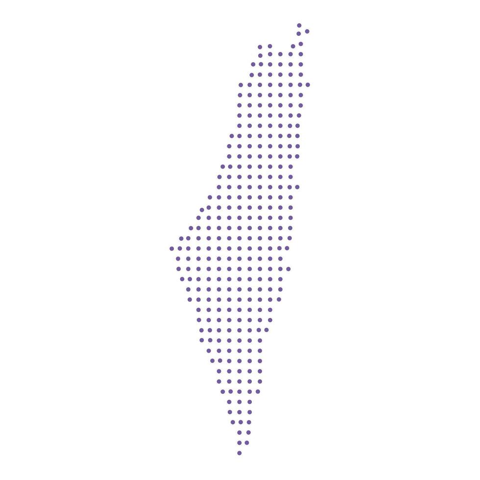 Israel map dotted pattern design purple circle vector
