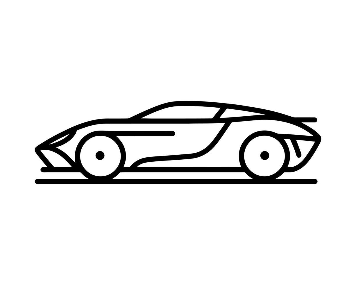 Classic outlined car symbol for branding vector