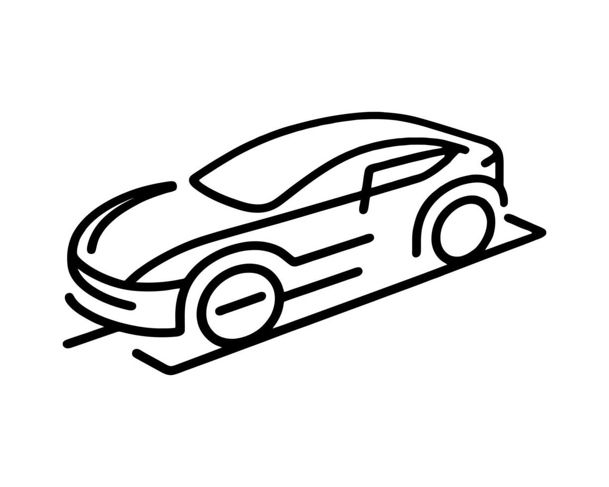 Flat minimal car icon for logo design vector