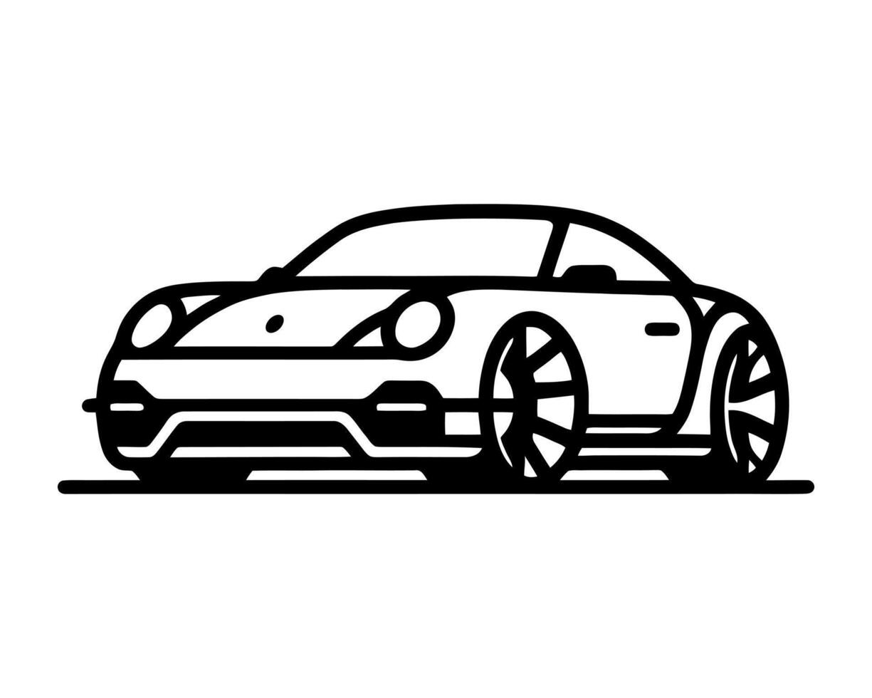 Thin car illustration for brand logos vector