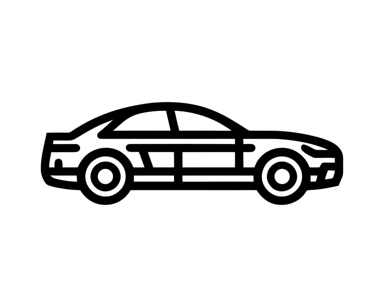 Outlined transport icon for car logo use vector