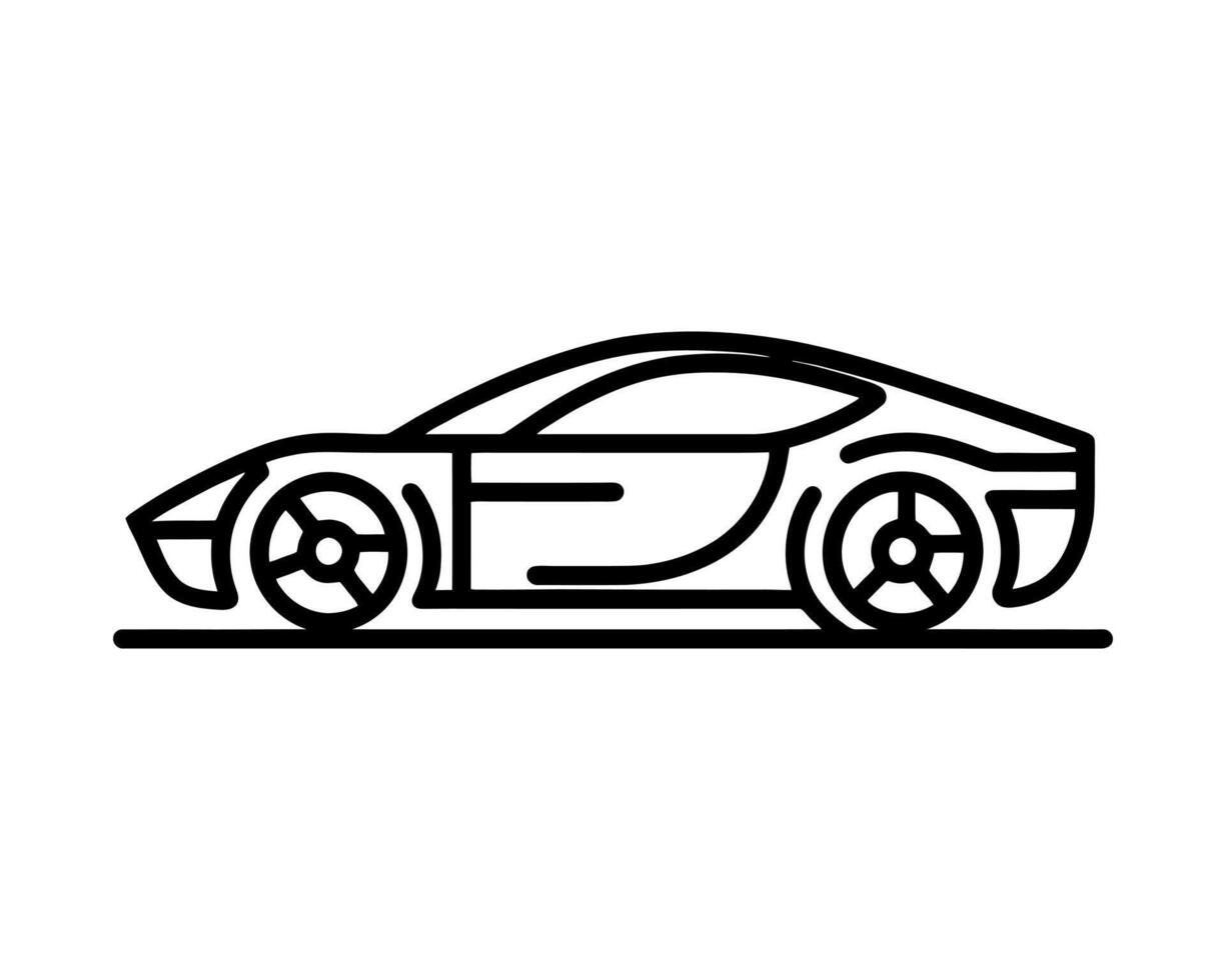 Car Logo in Minimal Outline Style vector