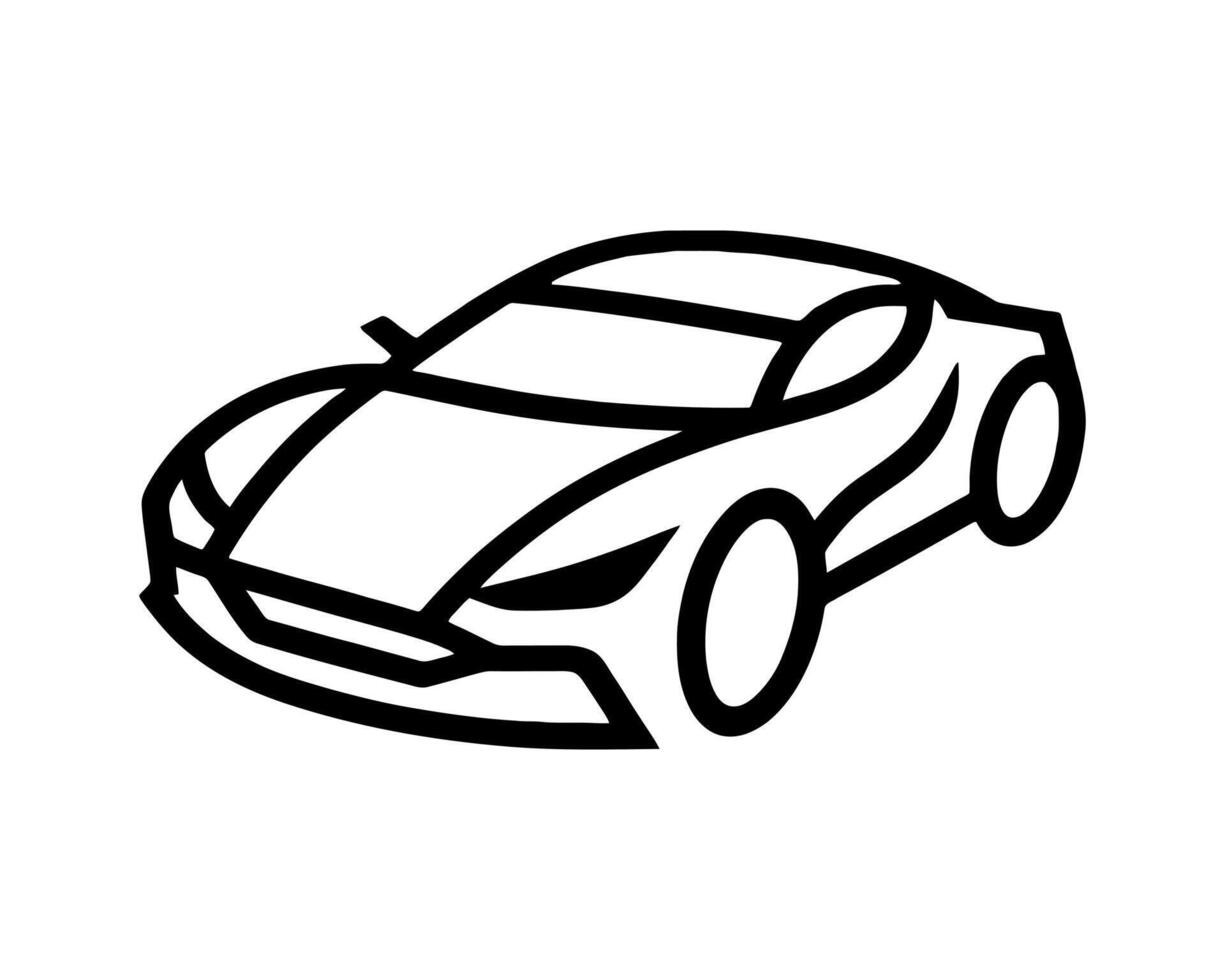 Clean car emblem in logo style vector