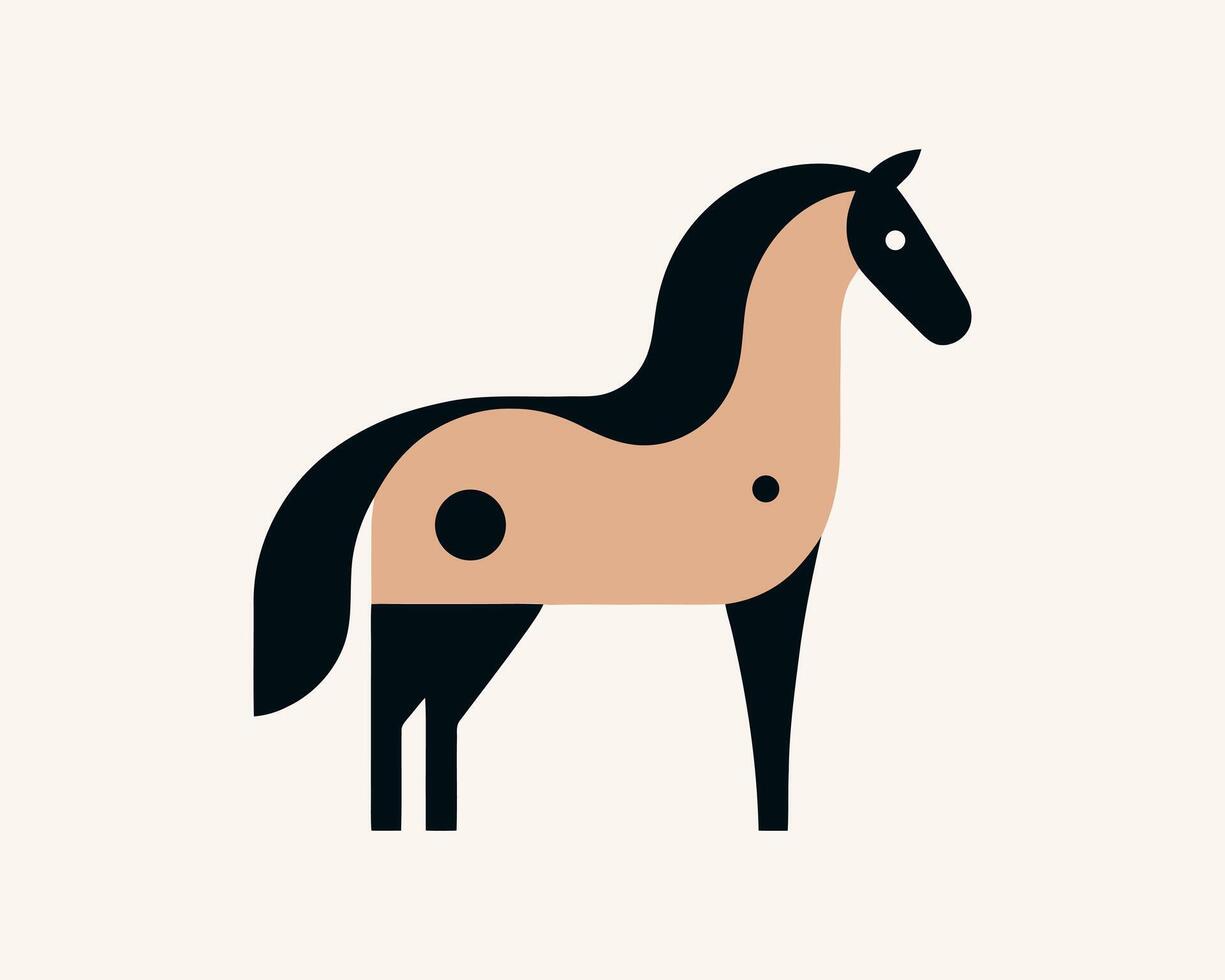 Horse full body design for company branding vector