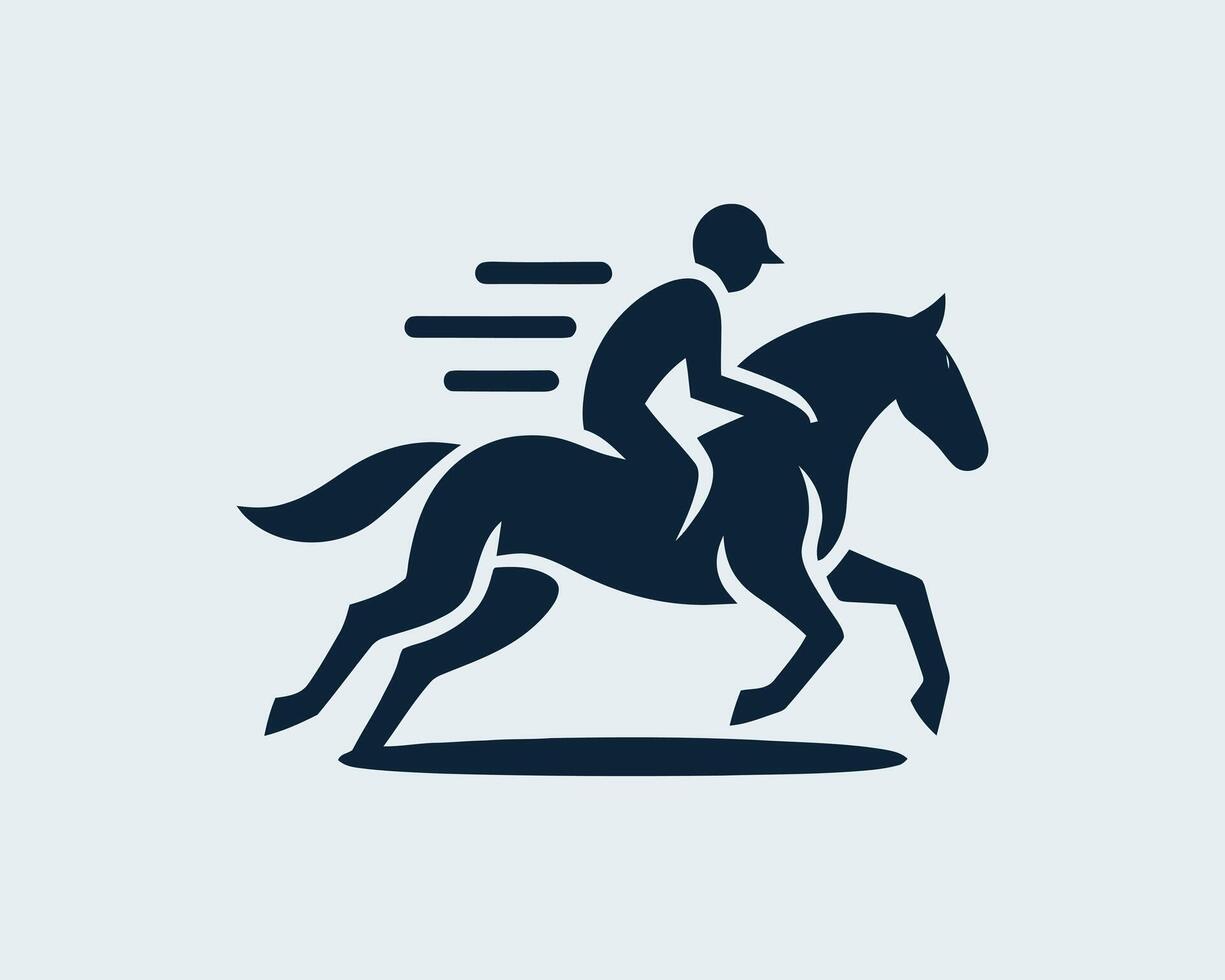 Horse rider logo for modern business design vector