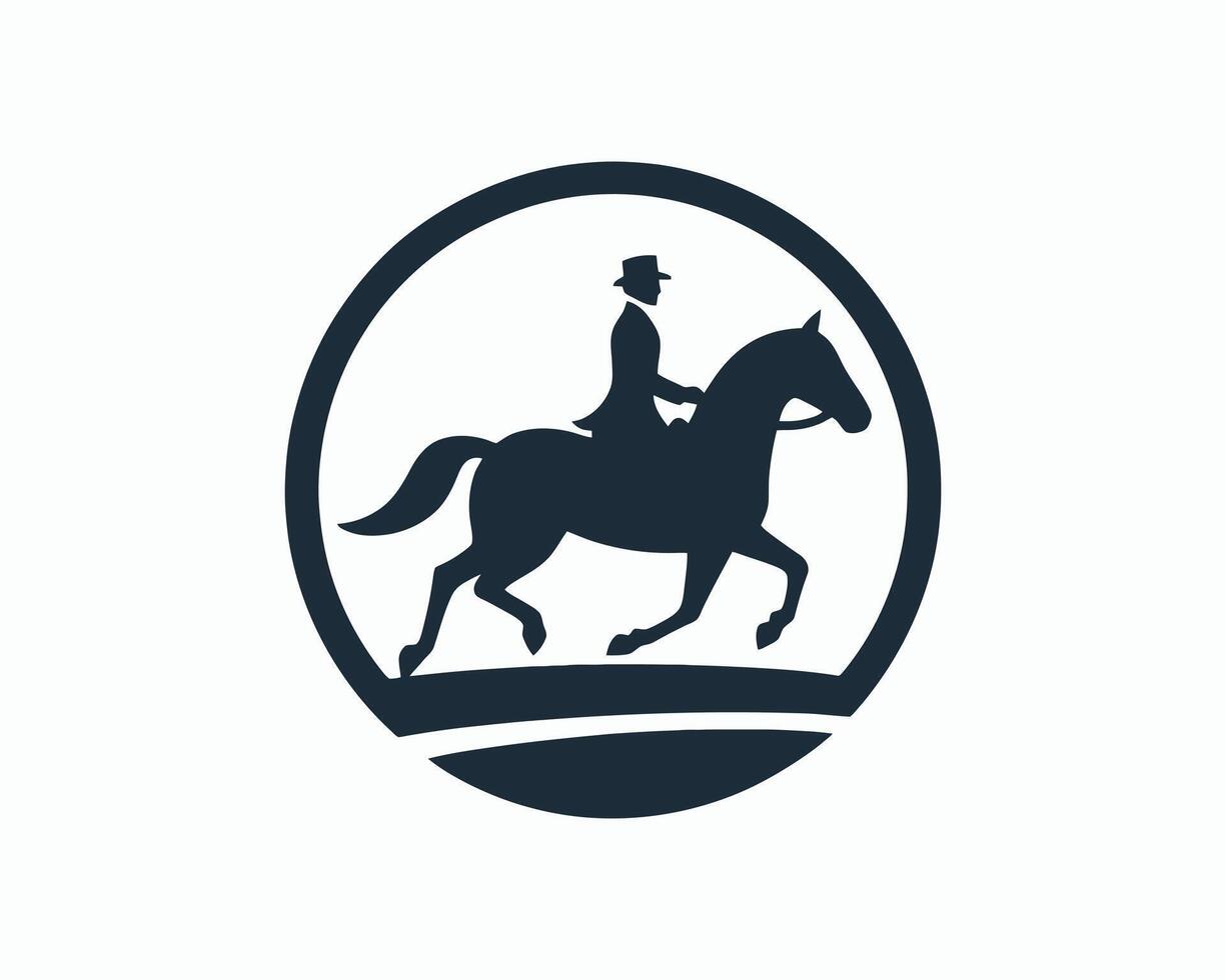 Horse rider logo template for strong branding vector