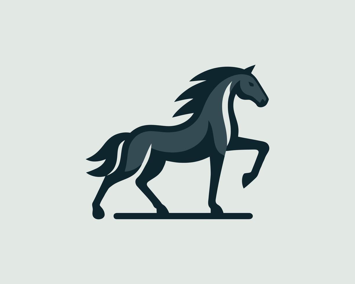 Horse full body creative logo for business branding vector