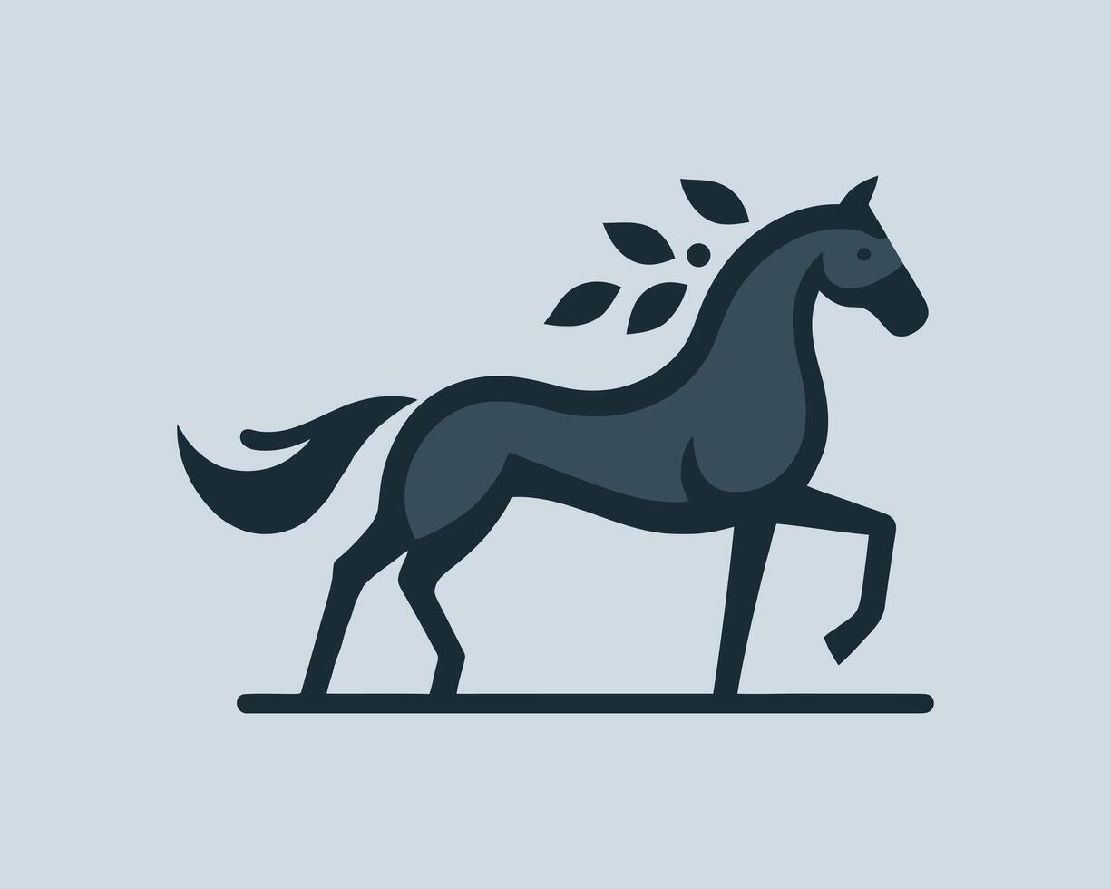 Horse Full Body Logo With Professional Look vector