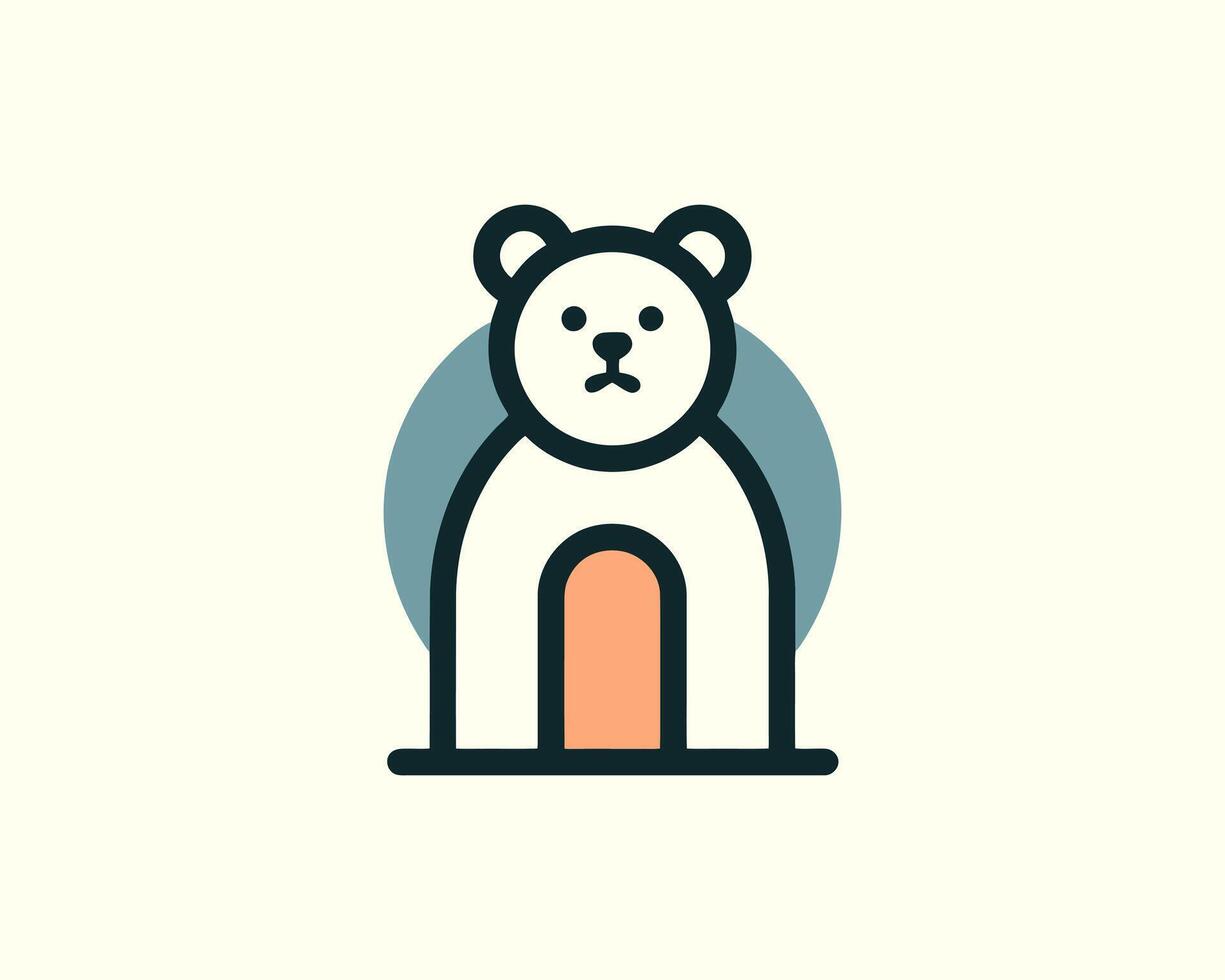teddy bear logo icon vector
