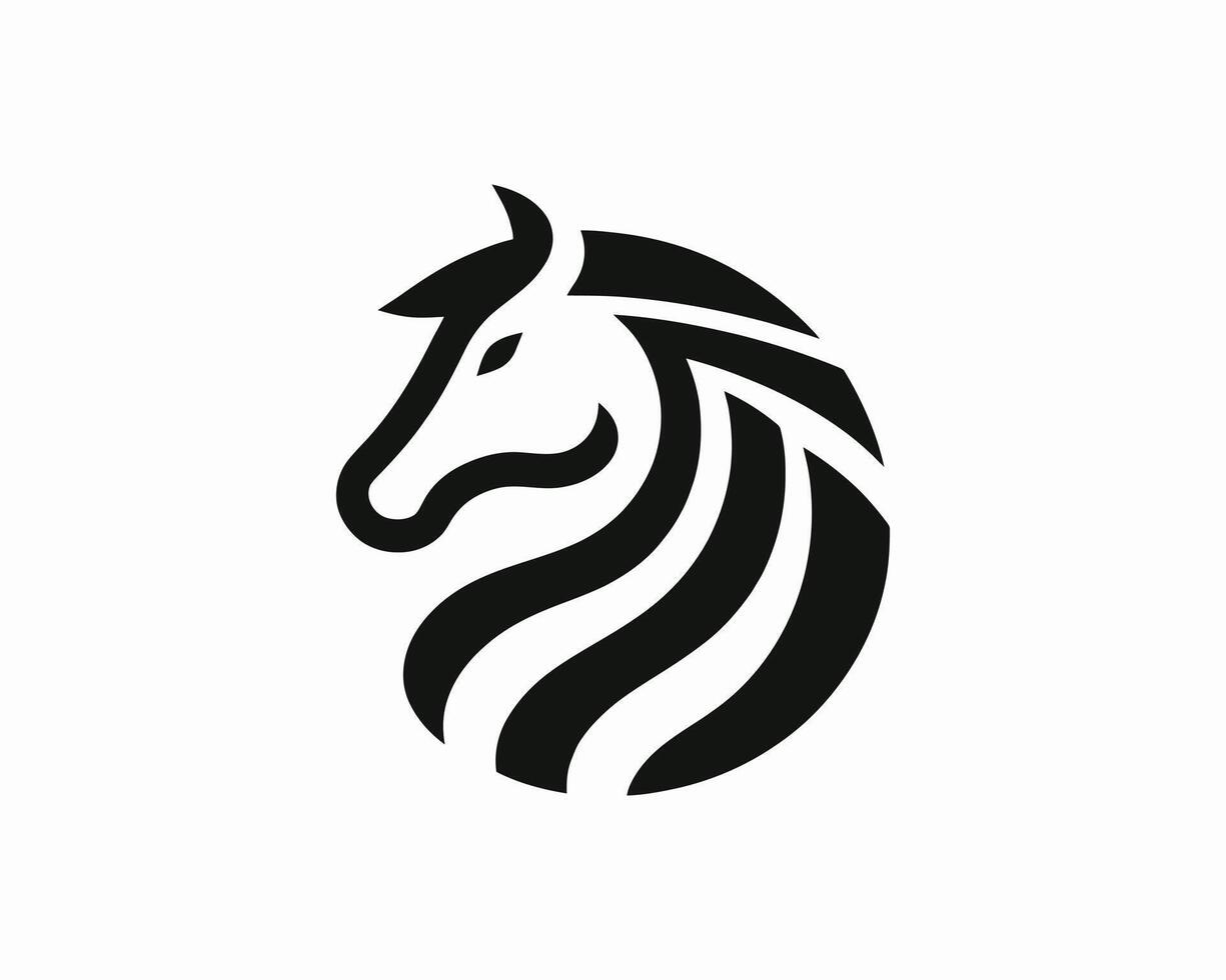 Horse silhouette logo for professional use vector